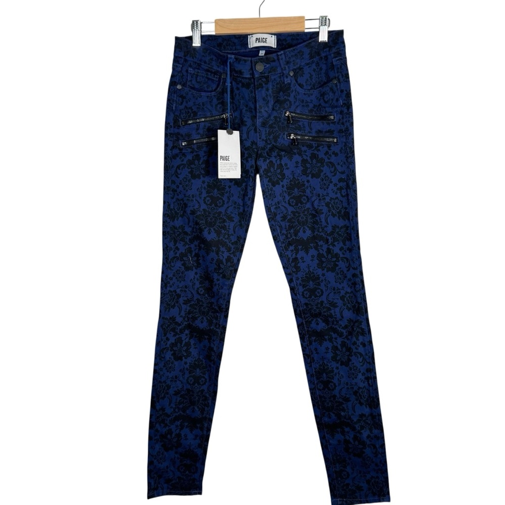 Paige Mid Rise Printed Skinny Jeans  Size 26 New